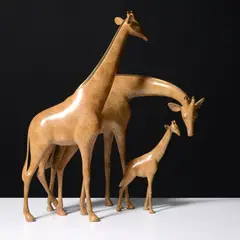 Loet Vanderveen, Giraffe Family, Bronze Sculpture