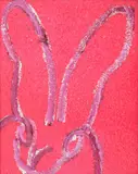 Hot Pink Diamond Dust by Hunt Slonem, Painting, sold Oct 2024