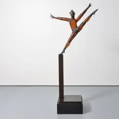 David Bennett, Dancing Man With Mask, Sculpture