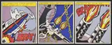 Roy Lichtenstein, As I Opened Fire, Lithograph Triptych