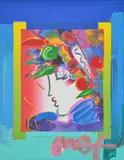 Peter Max, Blushing Beauty, Mixed Media