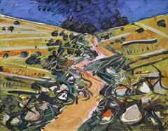 Landscape by Edo Murtić, Painting, sold May 2024