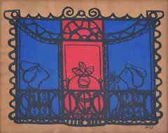 Amelia Peláez, Untitled, Gouache Painting