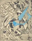 Frank Stella, Swan Engraving Blue, Etching
