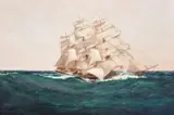 Clipper Ship by Montague Dawson, Painting, sold Feb 2024