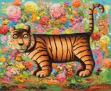 Orville Bulman, Tiger & Flowers