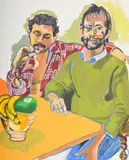 Alice Neel, Geoffrey Hendricks & Brian, Screenprint