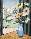 Charles Levier, Floral Bouquet, Painting