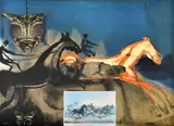 Trotting Horses by Salvador Dalí, Lithograph, sold May 2023