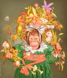 Monkey by Donald Roller Wilson, Painting, sold Mar 2023