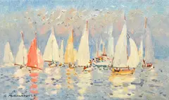 André Hambourg, Marine , Seascape, Painting