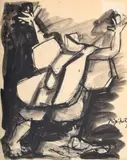 Jacques Lipchitz, Jewish Museum Study, Drawing