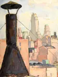 Herman Rose, Urban Landscape, Painting