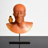 Ross Richmond, Glass Bust & Bird, Sculpture
