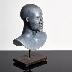 Ross Richmond, Glass Portrait Bust, Sculpture