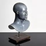 Ross Richmond, Glass Portrait Bust, Sculpture