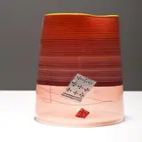 Red Blanket Cylinder by Dale Chihuly, Vase, sold Dec 2022