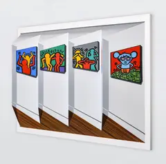 Joseph Somers, Homage to Keith Haring, Painting