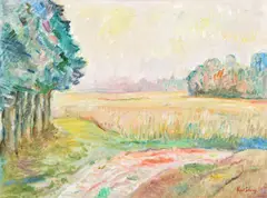 Landscape by Karl Schrag, Painting, sold Dec 2022