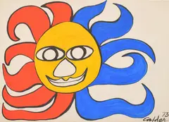 Alexander Calder, Sun, Gouache Painting
