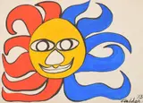 Alexander Calder, Sun, Gouache Painting
