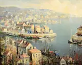 Lucien Delarue, Harbor Scene