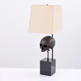 Blackman Cruz, Untitled, Bronze Skull Lamp