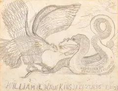 Untitled by William L. Hawkins, Drawing, sold Nov 2021