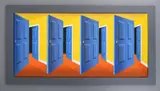 Patrick Hughes, Reverspective, Painting