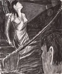 Richard Bosman, Charcoal, Drawing