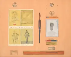 Saul Steinberg, III', Mixed Media Collage