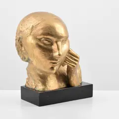 Minna Harkavy, Untitled, Bronze Bust Sculpture