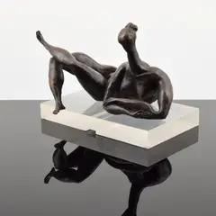 Doris Caesar, Reclining Female Nude, Bronze Sculpture