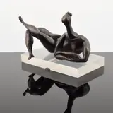Doris Caesar, Reclining Female Nude, Bronze Sculpture