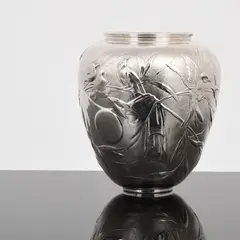 Tiffany & Co., Sterling Silver Japanese (Audubon), Vase