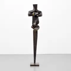 Sorel Etrog, Knotted, Figure Bronze Sculpture
