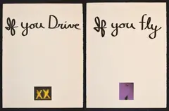 Untitled by Chris Burden, Lithograph Diptych, sold May 2020