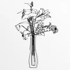 Tom Wesselmann, Wildflower Bouquet Steel, Drawing Sculpture