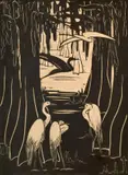 Anna Heyward Taylor Woodblock, Untitled, Print