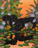 Gustavo Novoa, Panther, Painting