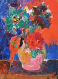 Bernard Lorjou, Floral Still Life, Painting