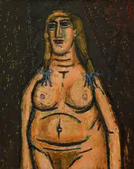 F. N. Souza, Nude Figural, Painting