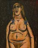 F. N. Souza, Nude Figural, Painting