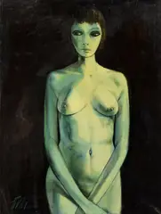 Nude by Charles Levier, Painting, sold Nov 2018