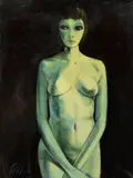Nude by Charles Levier, Painting, sold Nov 2018