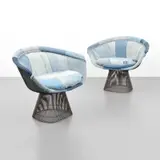 Warren Platner, Untitled, Bronze Finish Arm Chairs