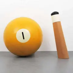 Pop Art, Billiard Ball & Cue Stick, Sculpture