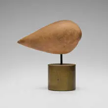 Daniel Rhodes, Bird, c. 1960, glazed stoneware, plaster, brass, steel