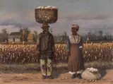 William Aiken Walker, Two Cotton Pickers, Painting