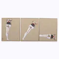 Ernest Trova, STUDY , FALLING MAN 1 Triptych, Painting